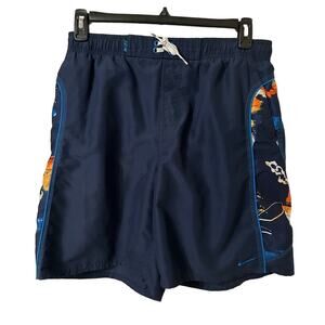 Nike Blue Floral Men's 7.5" Swim Trunks Size L